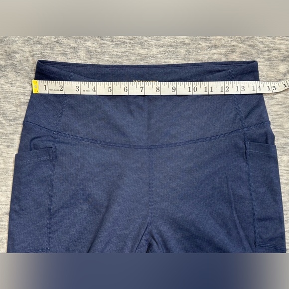 Mondetta Women's Athletic Leggings M Navy Blue 7/8 Ankle w/ Pockets Performance - Picture 2 of 8